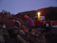 let the sawing and splitting commence (just forgot to take any more photos...)